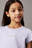 Kız Çocuk Ck Micro Monogram T-Shirt - Mor | 8 Yaş
