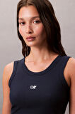 Calvin Klein Jeans Kadın Modal Fitilli Mavi Bluz LV044C900G-CEF