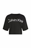 Kadın A-SS Boxy Logo Graphic T-Shirt – Siyah | S