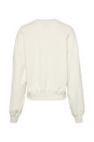 Kadın A - Logo Emb French Terry Sweatshirt - Beyaz | L