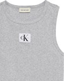 Calvin Klein Jeans A - WOVEN LABEL 2X2 COTTON RIB T Kadın Gri Bluz LV047C201G-P79