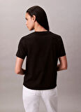 Calvin Klein Jeans Bisiklet Yaka Düz Siyah Kadın T-Shirt LV047B865GUB1