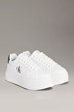 Kadın Kalın Platform Tabanlı Sneaker - Beyaz/Siyah | 39