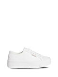 Calvin Klein Jeans Kadın Deri Düz Platform Beyaz Sneaker YW0YW01886-YAF