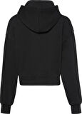 Calvin Klein Jeans A- FRENCH TERRY BADGE LOGO FZ HO Kadın Siyah Sweatshirt LV047C216G-UB1