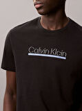 Calvin Klein SS 30s EU SP OUTLINE TAPE GRAPHI Erkek SİYAH T-shirt LV04RC852G-UB1