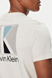 Erkek Soyut Grafik Baskılı T-Shirt - Krem | S