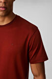 Erkek Supima Pamuk Slim Fit Bisiklet Yaka T-Shirt - Bordo | S