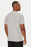 Erkek Logo Patch'li T-Shirt - Gri | S