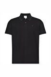 Erkek SS Refined Pique Klasik Polo T-Shirt - Siyah | XL