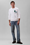 Calvin Klein Kadın Sweatshirt-LV04RC285GWHITE