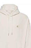 Erkek Regular Fit Kapüşonlu Logolu Sweatshirt - Krem | M