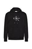 Erkek Kapüşonlu Sweatshirt LS EU Monologo 350Terry - Siyah  | S