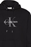 Erkek Kapüşonlu Sweatshirt LS EU Monologo 350Terry - Siyah  | S
