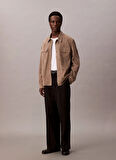 Calvin Klein Normal Gri Erkek Ceket LV04LC425GPDK_LS SUEDE SHIRT JACKET