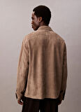 Calvin Klein Normal Gri Erkek Ceket LV04LC425GPDK_LS SUEDE SHIRT JACKET