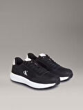 CALVIN KLEIN Erkek Marka Logolu Kalın Tabanlı Elastık Bağcıklı Günlük Kullanıma Uygun Siyah-Beyaz Sneaker YM0YM01370 0GM