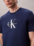 Calvin Klein Jeans SS Hero Monologo Tee 20s Erkek Mavi T-shirt LV04RB862G-C3I