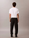 Calvin Klein Jeans PREMIUM TERRY MONOGRAM JOGGER Erkek Siyah Eşofman Altı LV04RC279G-UB1