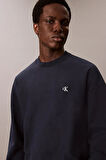 Erkek Regular Fit Bisiklet Yaka Nakış Logolu Sweatshirt - Lacivert | S