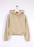 Calvin Klein Nakışlı Kız Çocuk Bej Sweatshırt IG0IG02755RAG