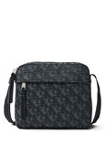 Calvin Klein Siyah Erkek Postacı Çantası SLOUCHED MONOGRAM MINI ZIP FLIGH