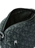 Calvin Klein Siyah Erkek Postacı Çantası SLOUCHED MONOGRAM MINI ZIP FLIGH