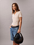 Calvin Klein Jeans Monogram Kadın Siyah Omuz Çantası LV04F3206G-UB1