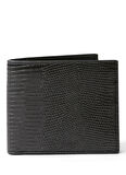 Calvin Klein Siyah Erkek Cüzdan LIZARD EMBOSSED BILLFOLD W/ COIN