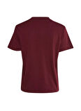 Calvin Klein Jeans Yuvarlak Yaka Baskılı Kırmızı Kadın T-Shirt LV047C864GVLP