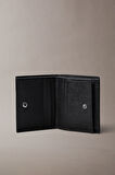 Erkek Saffiano Üç Katlı Cüzdan - Siyah | undefined