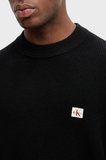 Calvin Klein Pamuklu Relaxed Fit Waffle Kazak LV04RD313GUB1 Erkek KAZAK LV04RD313G UB1 SİYAH