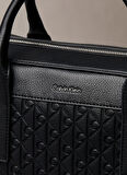 Calvin Klein Siyah Erkek Laptop Çantası EMBLEM EMBOSS COMMUTER