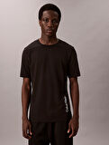 CALVIN KLEIN Erkek Marka Logolu Organik Pamuklu Günlük Kullanıma Uygun Siyah T-Shirt LVGMF5K106 UB1