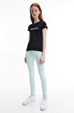 Kız Çocuk Ck İnstitutional Slim T-Shirt - Siyah | 12 Yaş