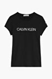 Kız Çocuk Ck İnstitutional Slim T-Shirt - Siyah | 12 Yaş