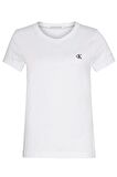 Calvin Klein Jeans Bisiklet Yaka   Normal Kalıp  Beyaz Kadın T-Shirt J20J212883YAF Beyaz T-shirt
