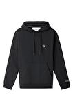 Calvin Klein Jeans Kapüşon Regular Fit Düz Erkek Siyah Sweatshirt J30J315713-BAE CK ESSENTIAL REGULAR