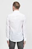 Calvin Klein Cotton Linen Chest Pocket Shirt Erkek Gömlek