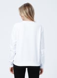 Calvin Klein Jeans Bisiklet Yaka   Normal Kalıp  Beyaz Kadın Sweatshirt J20J219140YAF