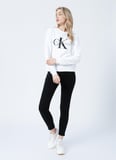 Calvin Klein Jeans Bisiklet Yaka   Normal Kalıp  Beyaz Kadın Sweatshirt J20J219140YAF