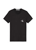 Calvin Klein Jeans Siyah Erkek Bisiklet Yaka Düz T-Shirt J30J320936-BEH CORE MONOGRAM POCKET