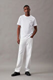 Erkek Ck Mikro Logo İnterlock T-Shirt - Beyaz | XS