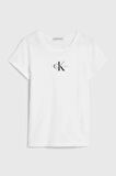 Kız Çocuk Micro Monogram Top T-Shirt - Beyaz | 4 Yaş