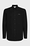 Calvin Klein Slim Fit Düğmeli Yaka Siyah Erkek Gömlek K10K110856BEH