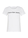 Calvin Klein Bisiklet Yaka Beyaz Kadın T-Shirt J20J220253YAF