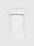Calvin Klein Jeans Bisiklet Yaka Baskılı Beyaz Erkek T-Shirt J30J322552YAF