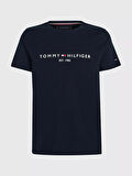 Erkek Core Tommy Logolu T-Shirt - Mavi  | XS