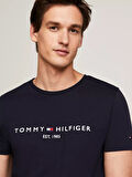 Erkek Core Tommy Logolu T-Shirt - Mavi  | XS