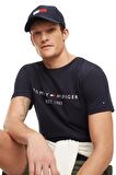 Erkek Marka Logolu Gündelik Kullanıma Uygun Organik Pamuklu Lacivert T-Shirt MW0MW11465403-Lacivert